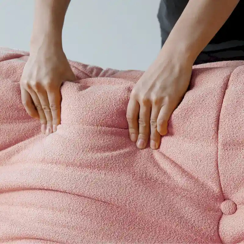 Fireside-Sessel, einzelner Sofasessel aus Teddy-Stoff, Sitzsack