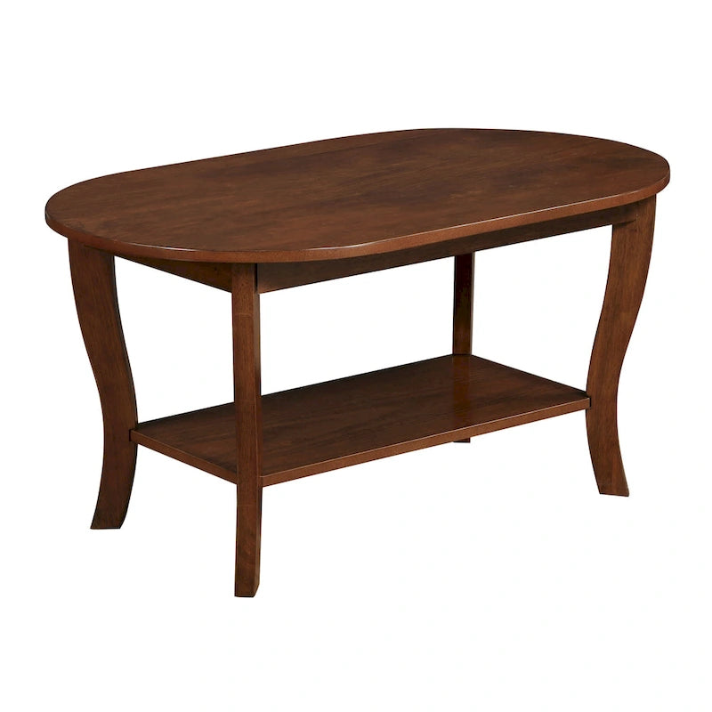Convenience Concepts American Heritage ovaler Couchtisch mit Ablage