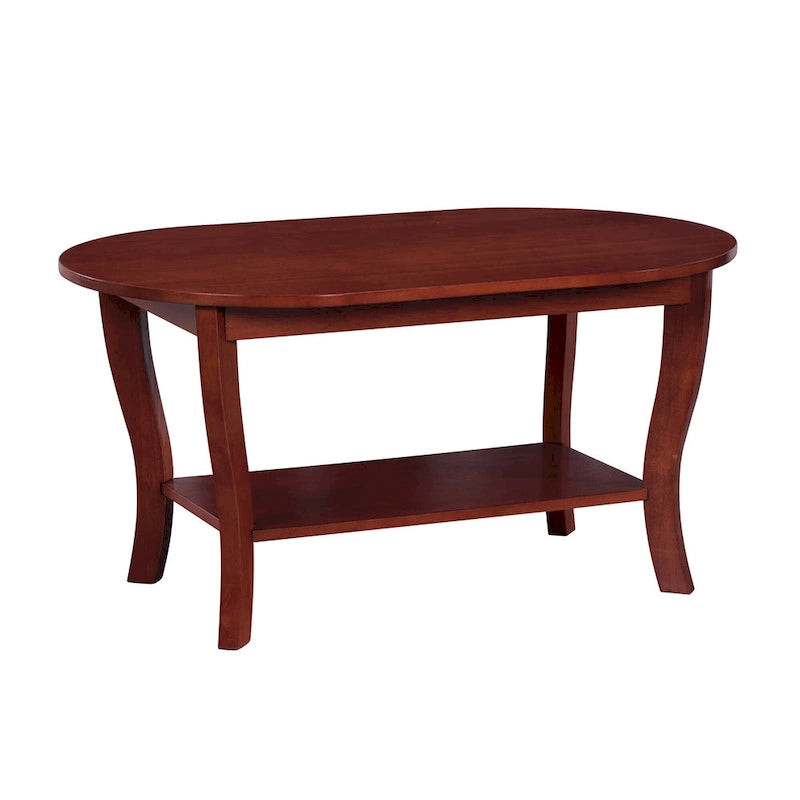 Convenience Concepts American Heritage ovaler Couchtisch mit Ablage