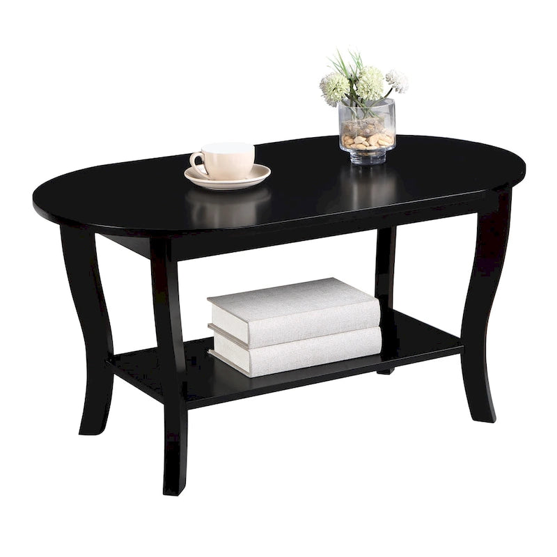 Convenience Concepts American Heritage ovaler Couchtisch mit Ablage