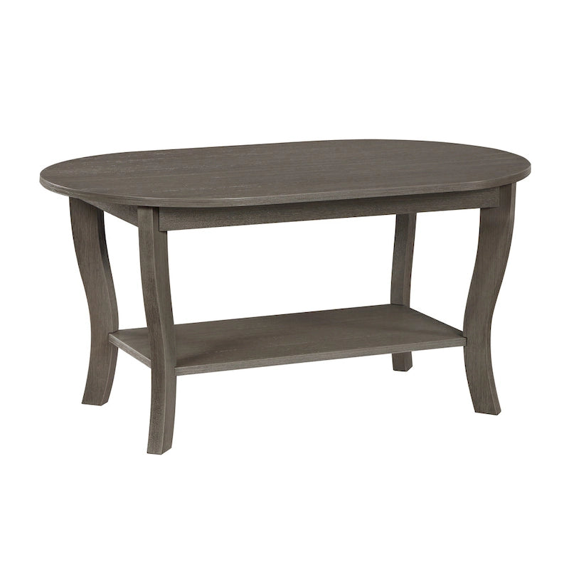 Convenience Concepts American Heritage ovaler Couchtisch mit Ablage