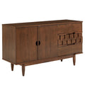 Kieran moderne serverkast van hout in mid-century-stijl met 2 deuren en 3 laden, van iNSPIRE Q Modern