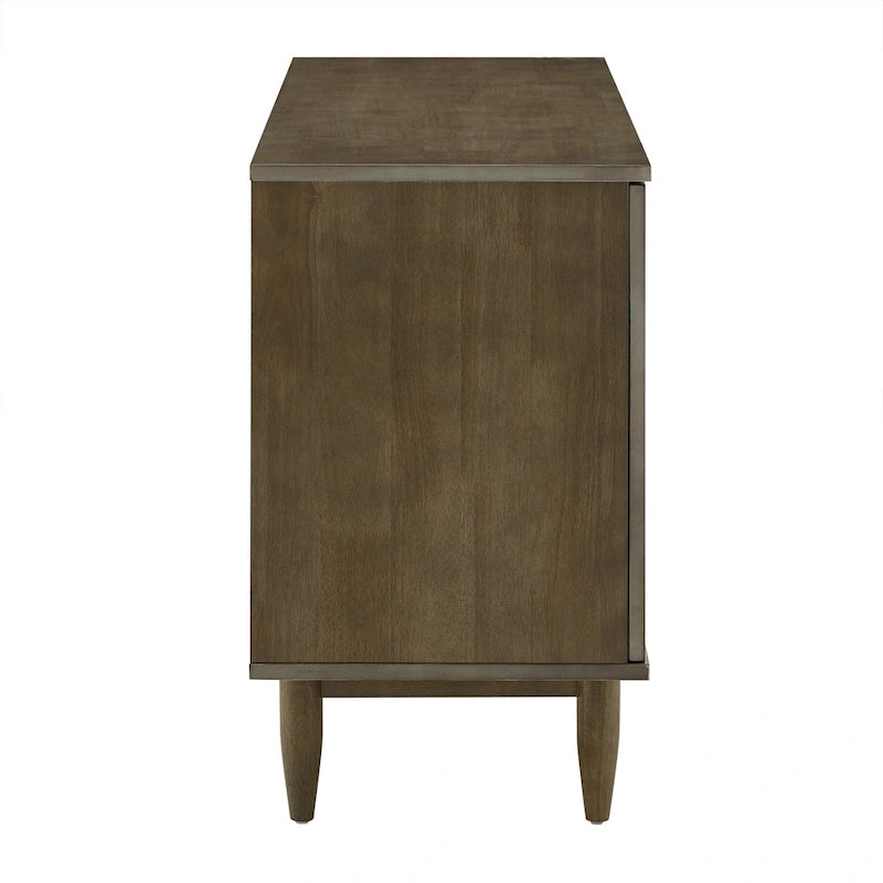 Kieran moderne serverkast van hout in mid-century-stijl met 2 deuren en 3 laden, van iNSPIRE Q Modern