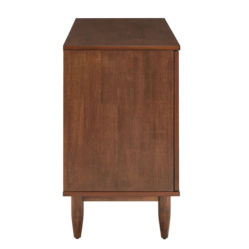 Kieran moderne serverkast van hout in mid-century-stijl met 2 deuren en 3 laden, van iNSPIRE Q Modern