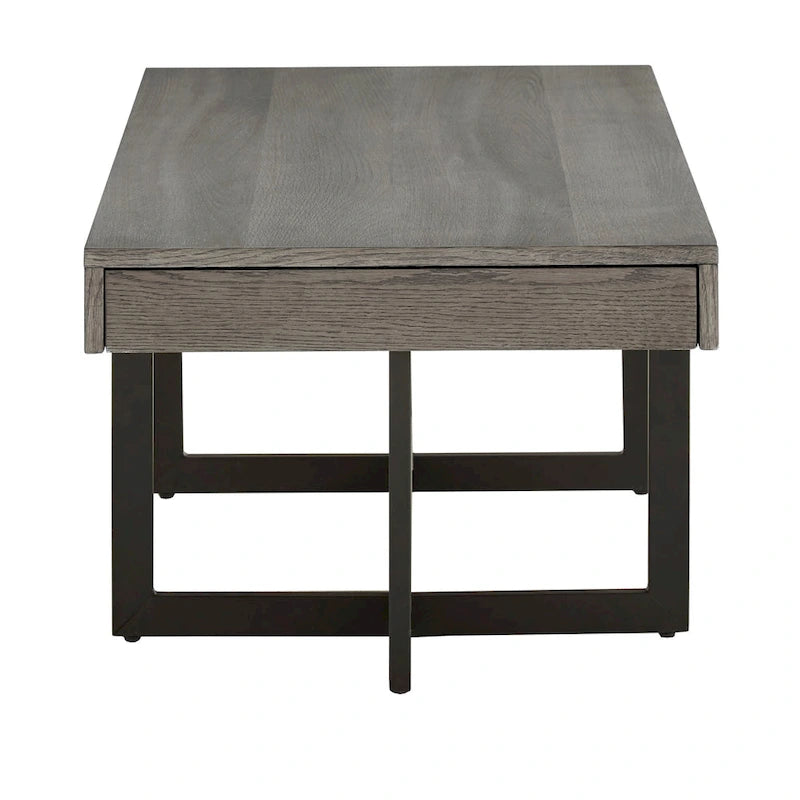 Tavolino da caffè con finitura effetto legno e due cassetti Eldersley, di iNSPIRE Q Modern