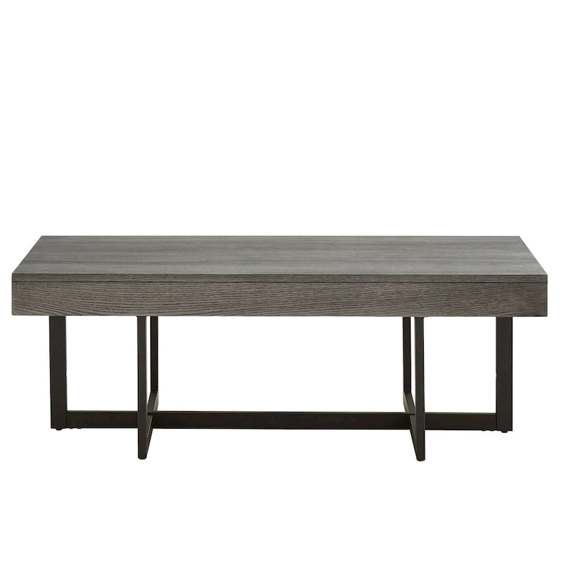 Tavolino da caffè con finitura effetto legno e due cassetti Eldersley, di iNSPIRE Q Modern