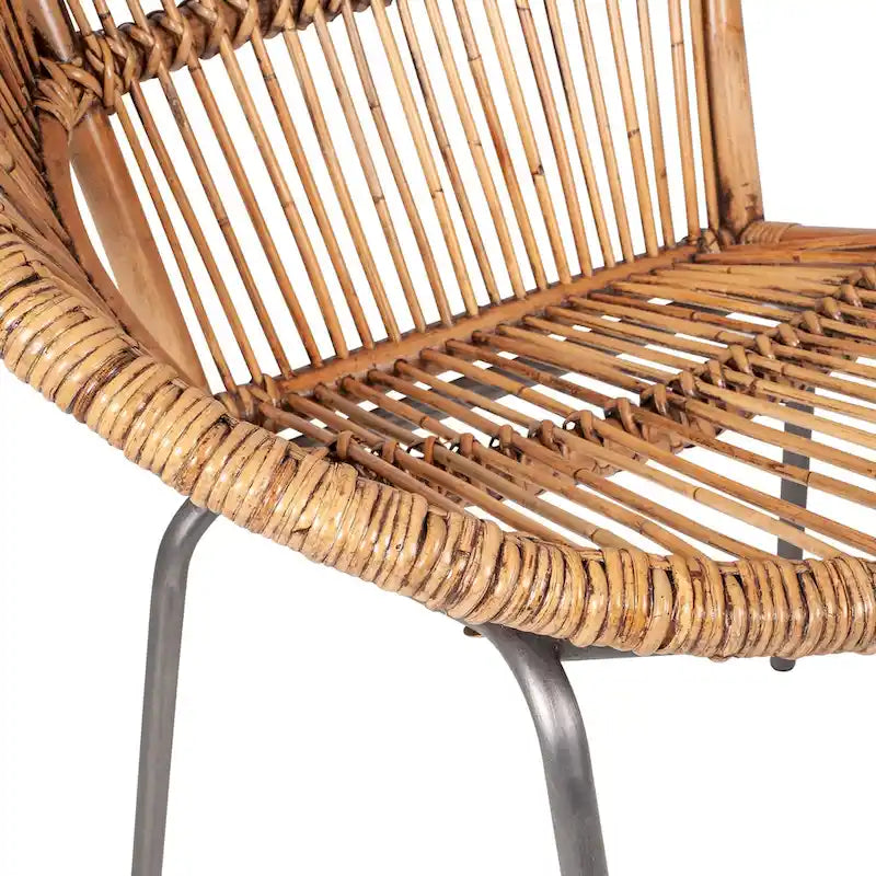 Natürlicher handgewebter Papasan-Sessel aus Rattan von East at Main
