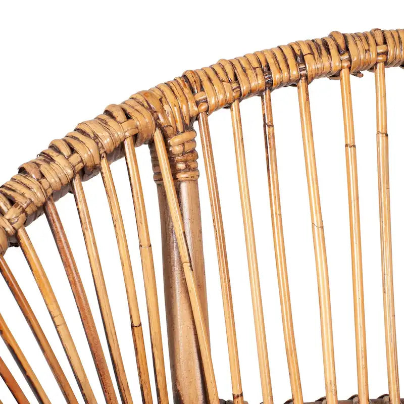 Natürlicher handgewebter Papasan-Sessel aus Rattan von East at Main