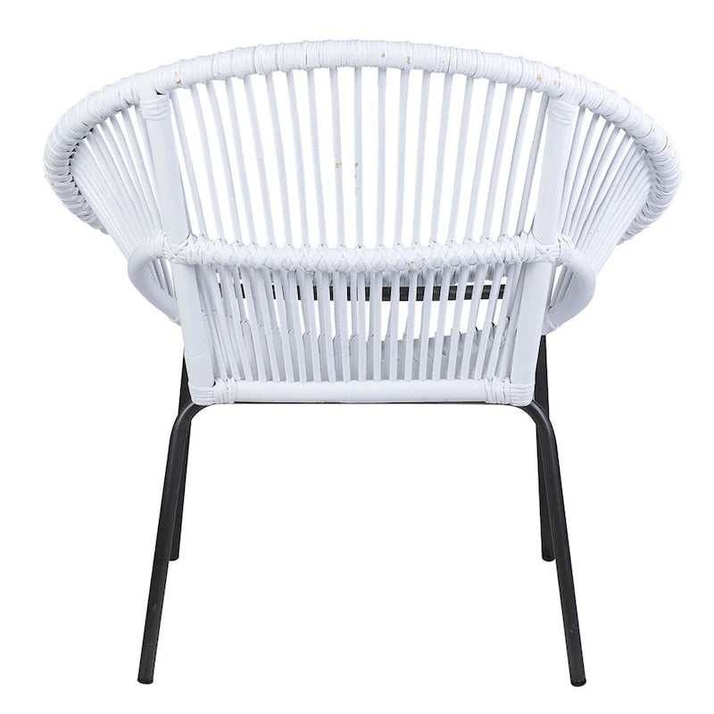 Natürlicher handgewebter Papasan-Sessel aus Rattan von East at Main
