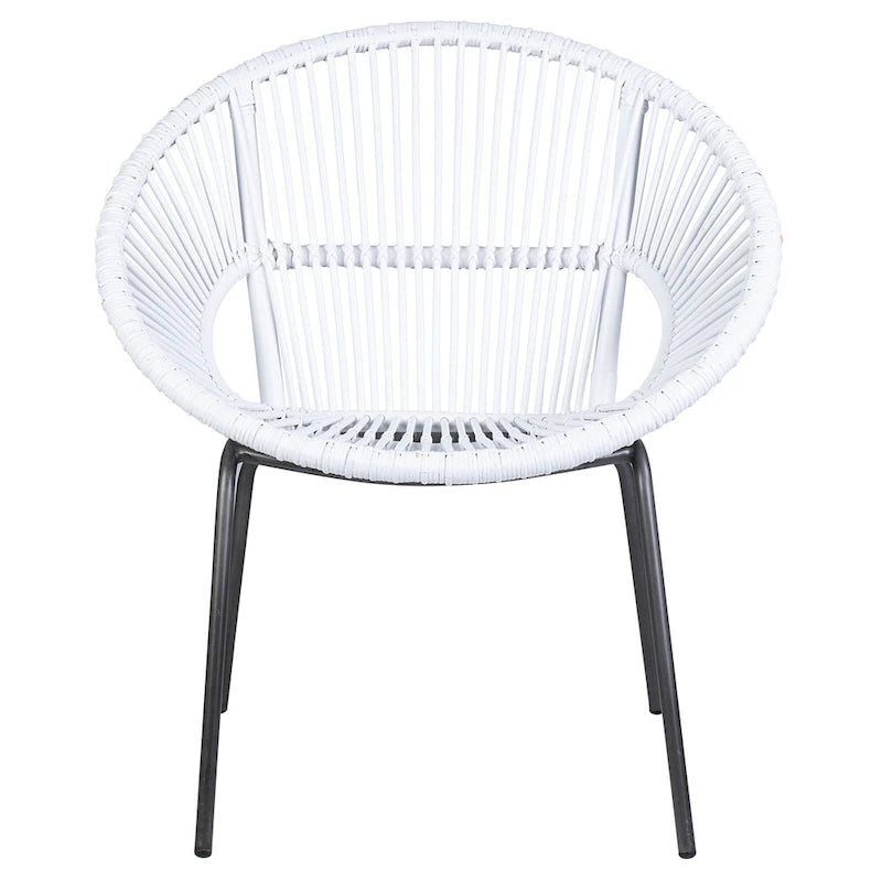Natürlicher handgewebter Papasan-Sessel aus Rattan von East at Main