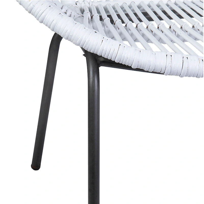 Natürlicher handgewebter Papasan-Sessel aus Rattan von East at Main