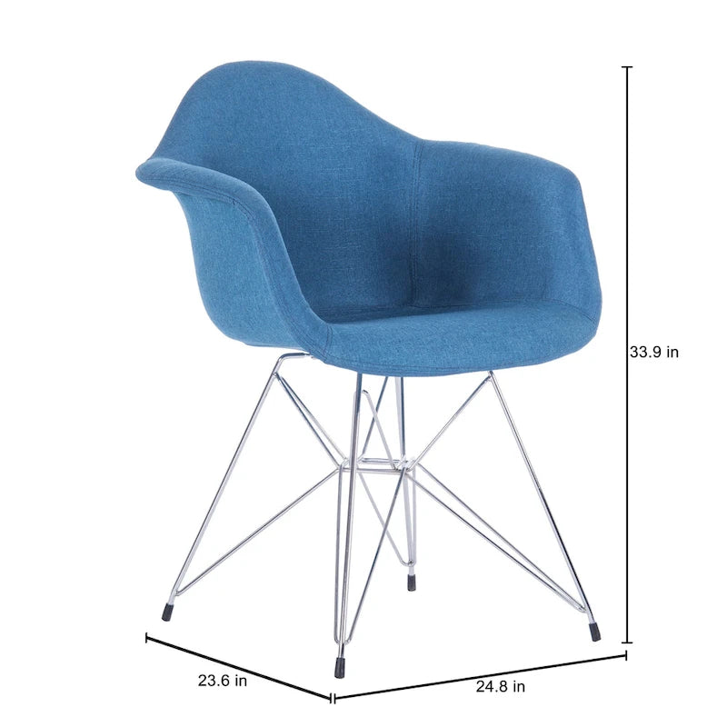 Sillones de comedor tapizados Porthos Home con patas de metal (juego de 2) - N/A