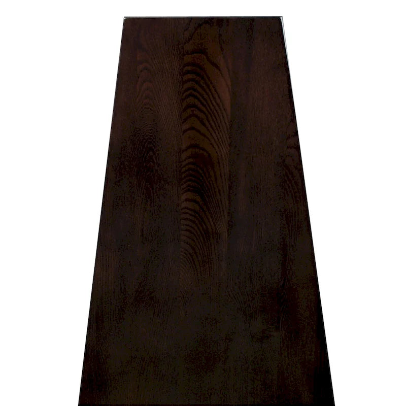 Teegan bijzettafel van massief hout met wigvormige verstelbare fauteuilzijde en plank