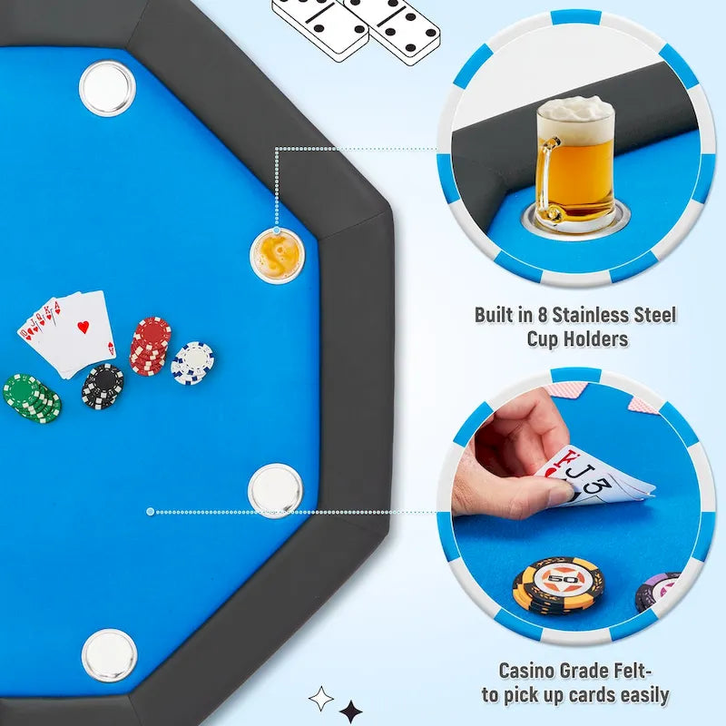 AVAWING Pokertisch für 8 Spieler, Casino und Freizeit