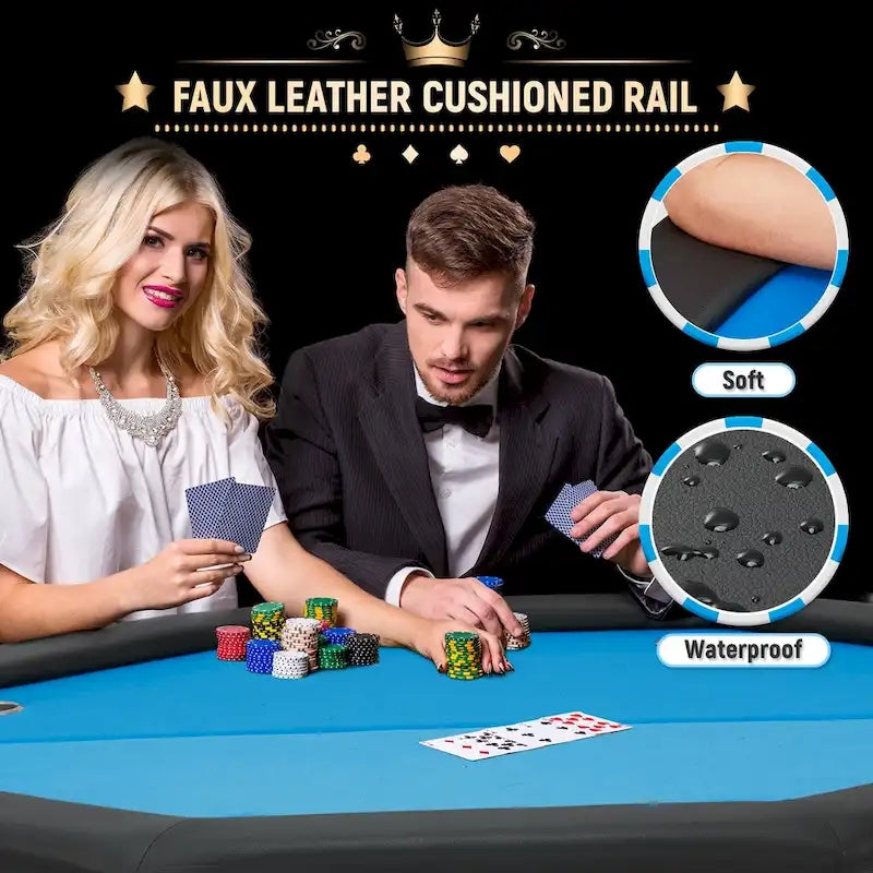 AVAWING Pokertisch für 8 Spieler, Casino und Freizeit