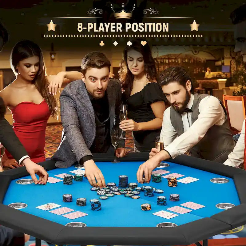 AVAWING Pokertisch für 8 Spieler, Casino und Freizeit