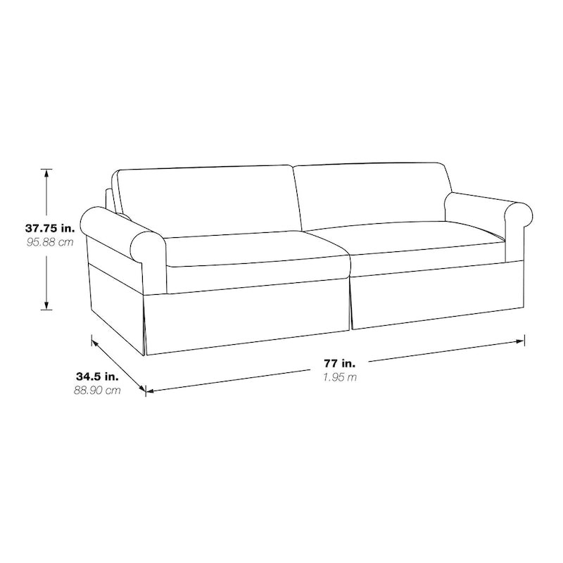 Zweisitzer-Sofa „Zuni“ im Mid-Century-Stil mit abnehmbarem Bezug von Porch & Den