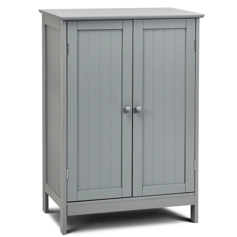 Gabinete de almacenamiento para baño con puertas dobles, gabinete zapatero de madera para el suelo