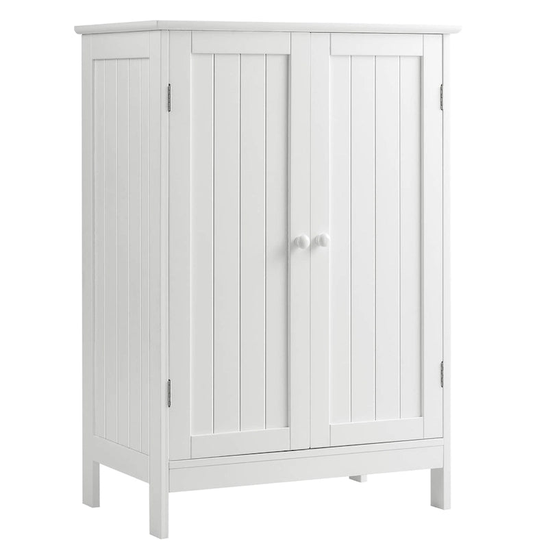 Meuble de rangement de salle de bains à deux portes, meuble à chaussures en bois au sol