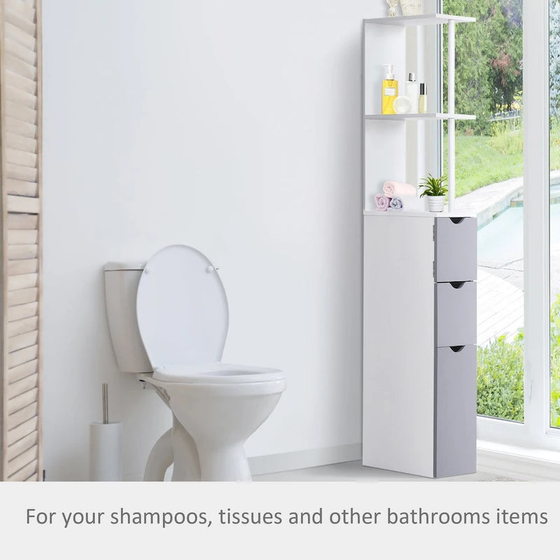 Meuble colonne de rangement pour salle de bains - 6 W x 13 D x 55.25 H