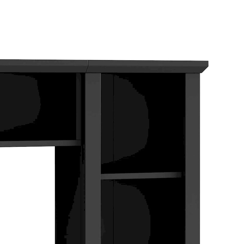 Entertainment Unit with Bridge, TV Stand with Adjustable Shelves for TVs Up to 75, Two Media Consoles