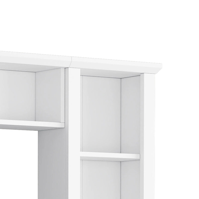 Entertainment Unit with Bridge, TV Stand with Adjustable Shelves for TVs Up to 75, Two Media Consoles