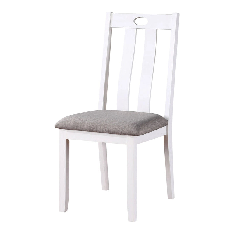 Set da pranzo quadrato bianco Badia Transitional da 5 pezzi di Furniture of America