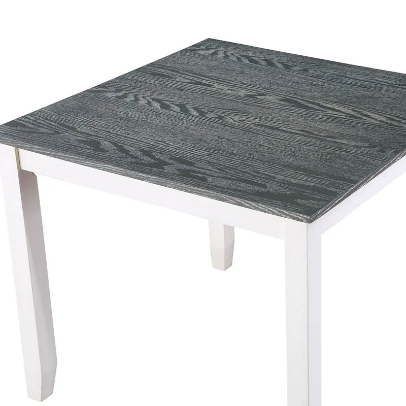 Set da pranzo quadrato bianco Badia Transitional da 5 pezzi di Furniture of America