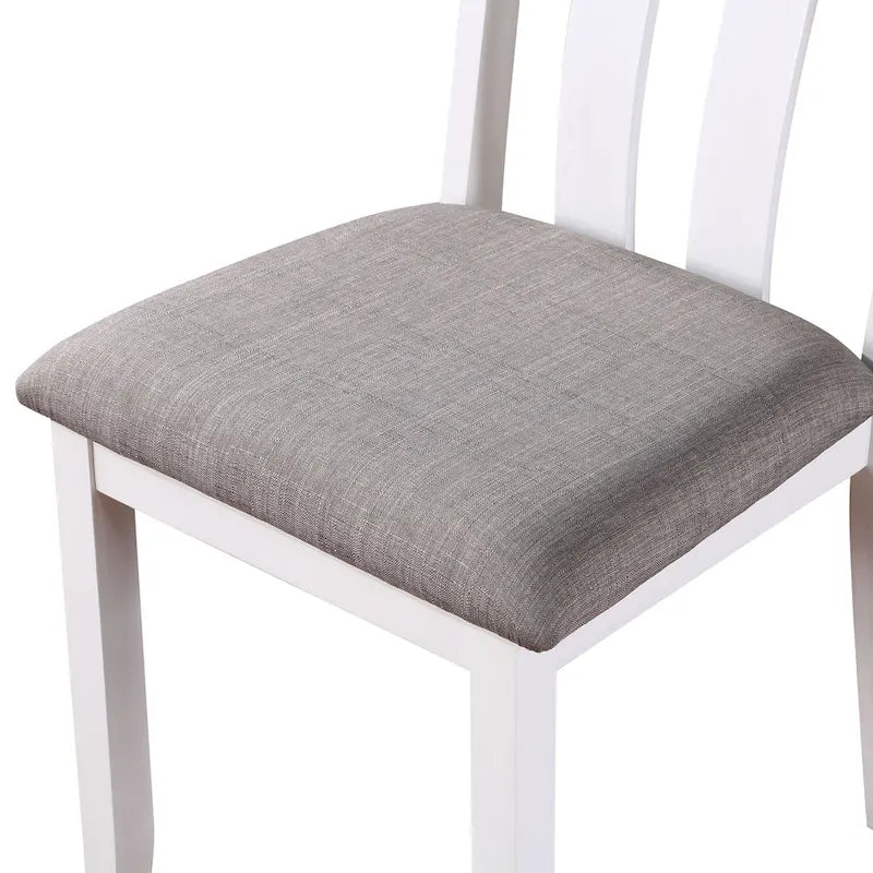 Set da pranzo quadrato bianco Badia Transitional da 5 pezzi di Furniture of America