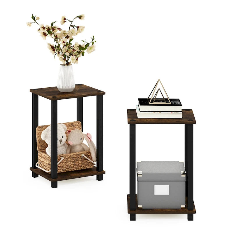 Furinno Simplistic Beistelltisch, klein, 2er-Set