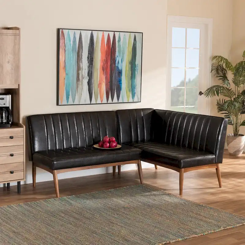 2-teilige Essnischen-Bankettgarnitur Daymond im modernen Mid-Century-Stil