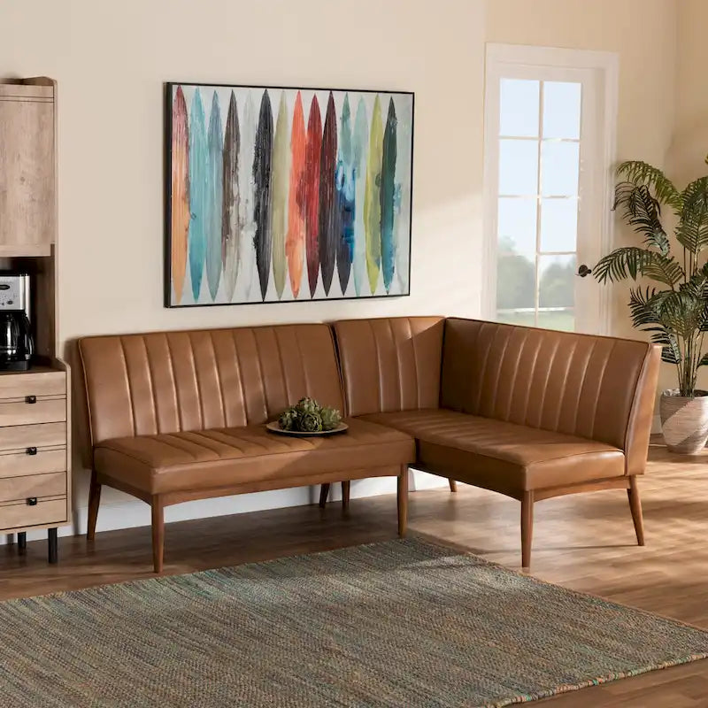 2-teilige Essnischen-Bankettgarnitur Daymond im modernen Mid-Century-Stil