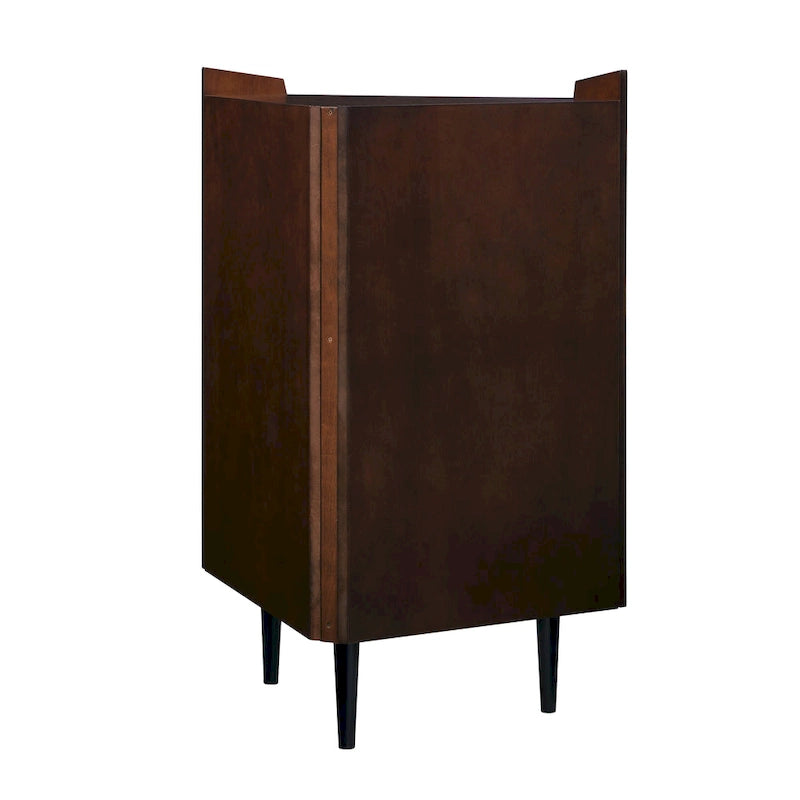 SEI Furniture Haramsoya Dark Tobacco Geometric Corner Bar Cabinet