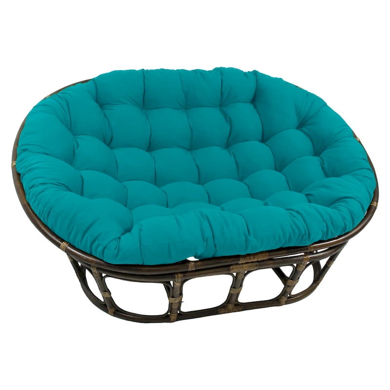 65 x 48 Zoll großes, massives Twill-Doppel-Papasan-Kissen (nur Kissen)