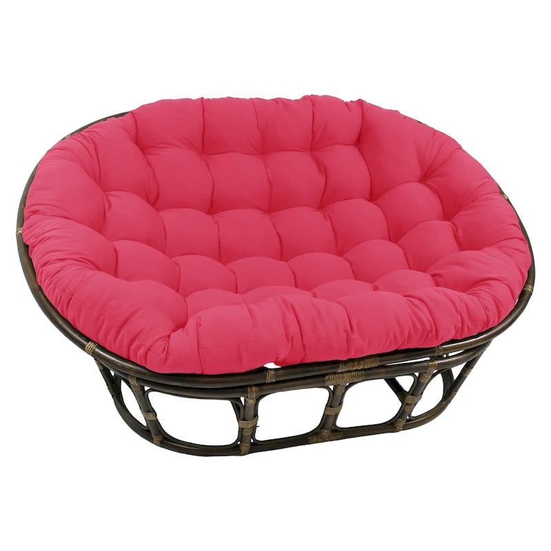 Massief dubbel papasan-zitkussen van keperstof van 65 bij 48 inch (alleen kussen)