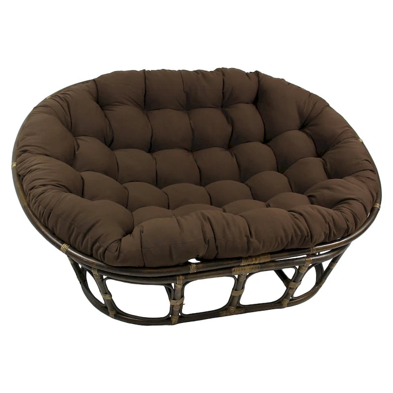 Massief dubbel papasan-zitkussen van keperstof van 65 bij 48 inch (alleen kussen)