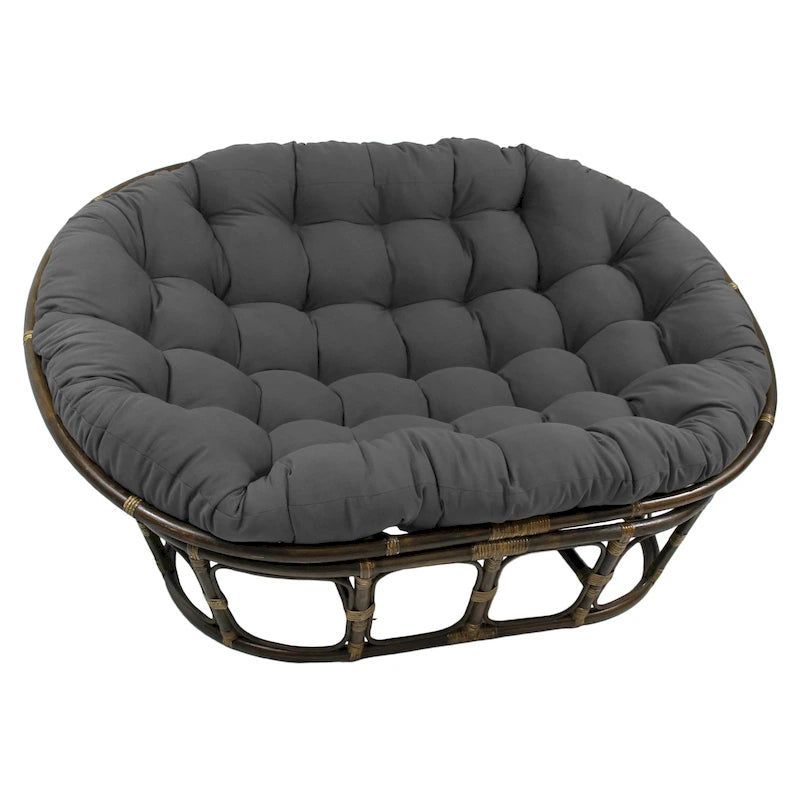 Massief dubbel papasan-zitkussen van keperstof van 65 bij 48 inch (alleen kussen)
