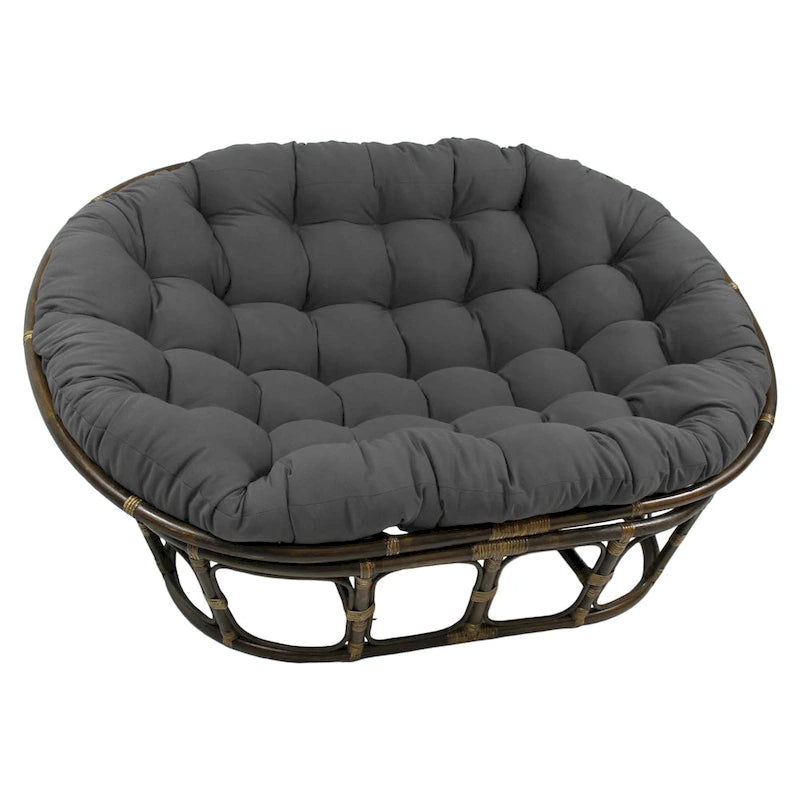 65 x 48 Zoll großes, massives Twill-Doppel-Papasan-Kissen (nur Kissen)