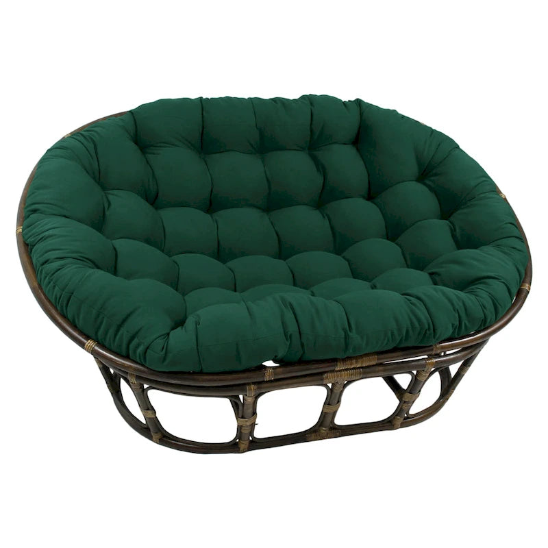 65 x 48 Zoll großes, massives Twill-Doppel-Papasan-Kissen (nur Kissen)