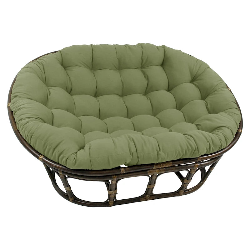 65 x 48 Zoll großes, massives Twill-Doppel-Papasan-Kissen (nur Kissen)
