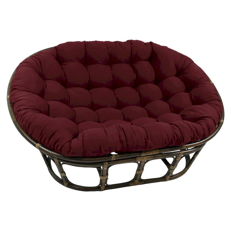 65 x 48 Zoll großes, massives Twill-Doppel-Papasan-Kissen (nur Kissen)