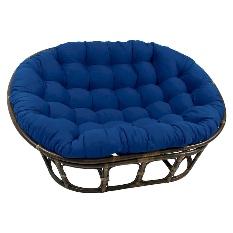 65 x 48 Zoll großes, massives Twill-Doppel-Papasan-Kissen (nur Kissen)