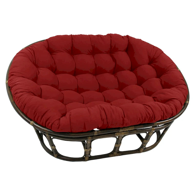 65 x 48 Zoll großes, massives Twill-Doppel-Papasan-Kissen (nur Kissen)