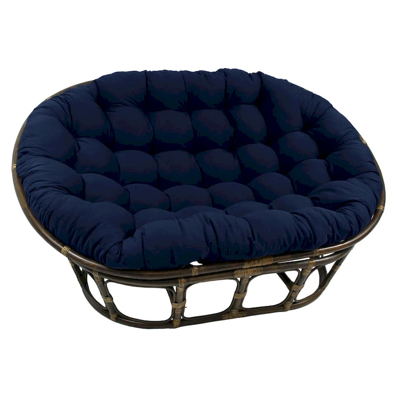 65 x 48 Zoll großes, massives Twill-Doppel-Papasan-Kissen (nur Kissen)