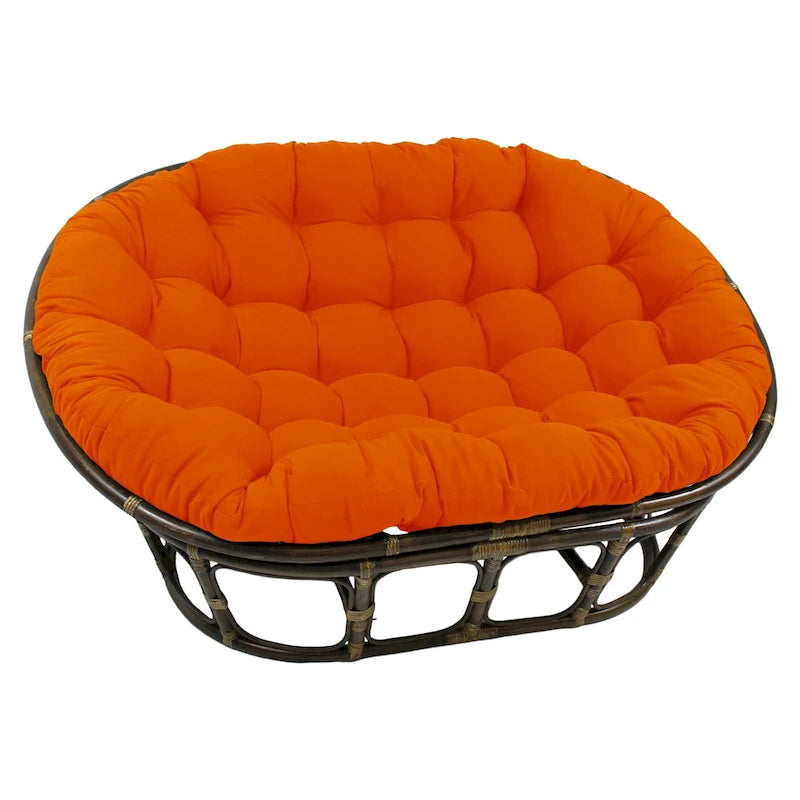 65 x 48 Zoll großes, massives Twill-Doppel-Papasan-Kissen (nur Kissen)