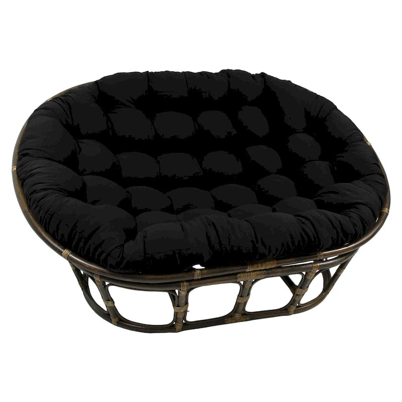 65 x 48 Zoll großes, massives Twill-Doppel-Papasan-Kissen (nur Kissen)