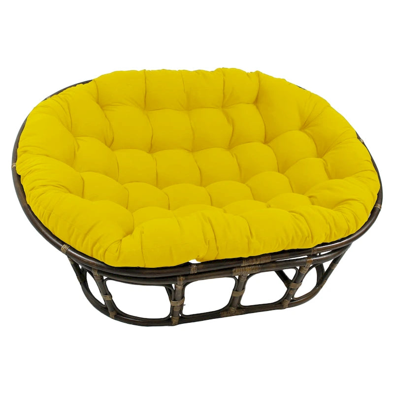 65 x 48 Zoll großes, massives Twill-Doppel-Papasan-Kissen (nur Kissen)