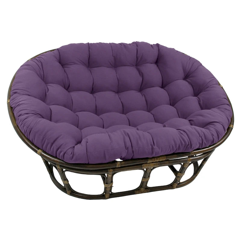65 x 48 Zoll großes, massives Twill-Doppel-Papasan-Kissen (nur Kissen)