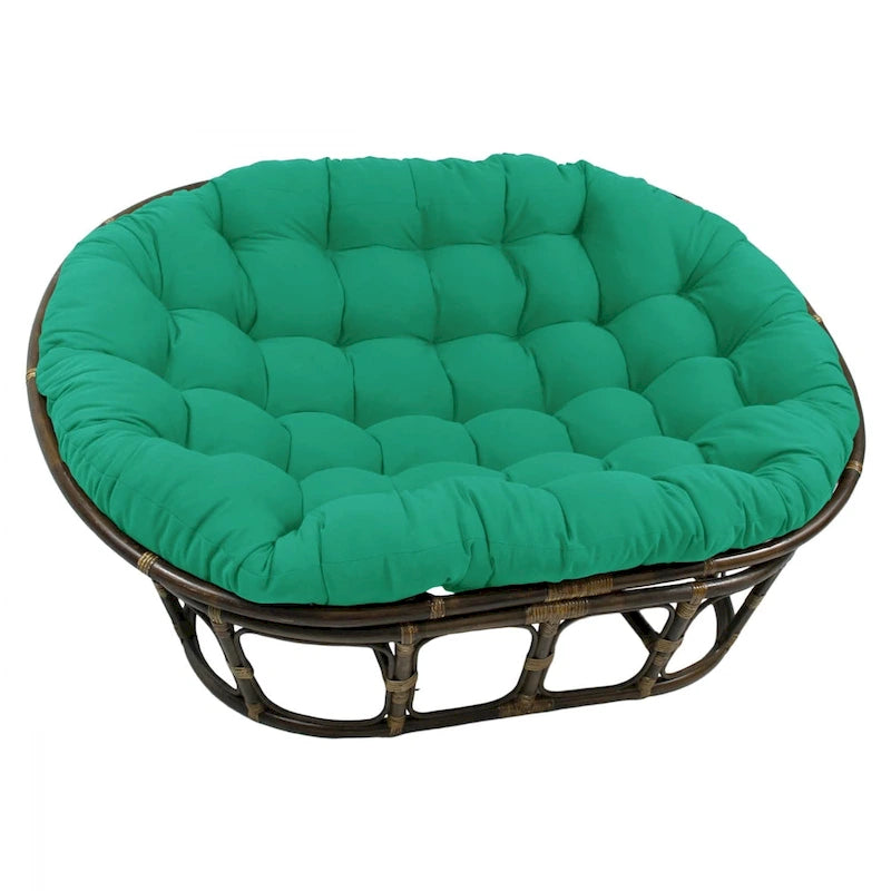 65 x 48 Zoll großes, massives Twill-Doppel-Papasan-Kissen (nur Kissen)
