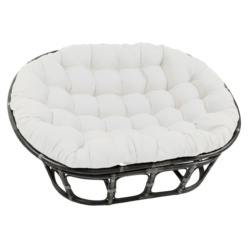 65 x 48 Zoll großes, massives Twill-Doppel-Papasan-Kissen (nur Kissen)